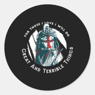 Sticker Rond Température de chevalier