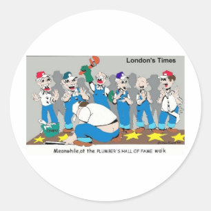 Sticker Rond Temple de la renommée des plombiers Cadeaux et obj