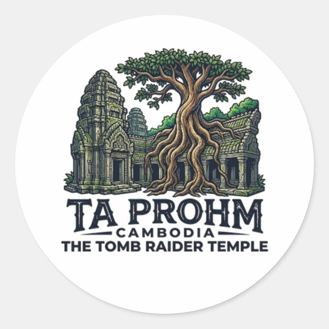 STICKER ROND TEMPLE DE PRHOM (Devant)