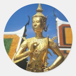 Sticker Rond Temple royal de Bangkok Thaïlande