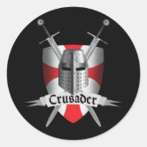 Autocollant Sticker Croisé Des Templiers / Ordre De Malte - Drapeau