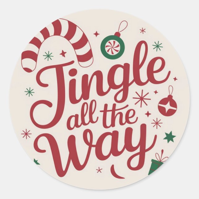 Sticker Rond Temps de Christmas (Devant)