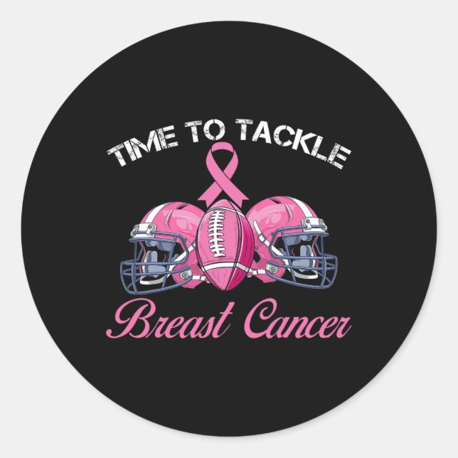 Sticker Rond Temps de survie pour lutter contre le cancer du se (Devant)