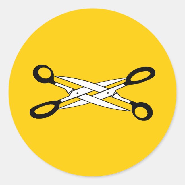 STICKER ROND TEMPS DU SCISSEUR (Devant)