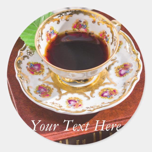 Sticker Rond Temps pour la conception de thé (Devant)