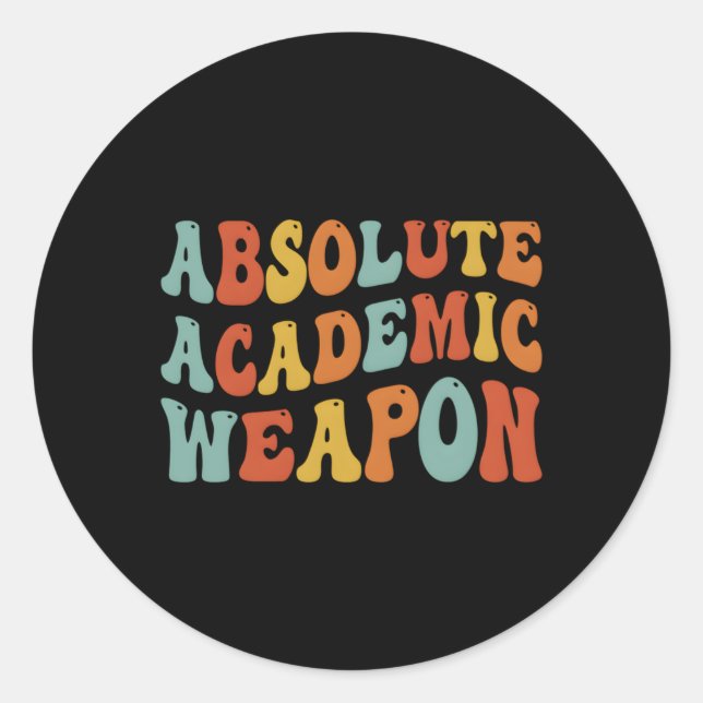 Sticker Rond Tendance absolue de l'arme académique (Devant)