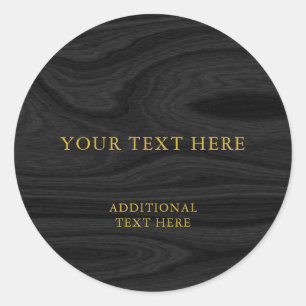 Sticker Rond Tendance Gris Or Design Plain Professionnel