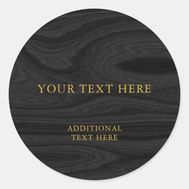 Sticker Rond Tendance Gris Or Design Plain Professionnel (Devant)