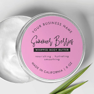 Sticker Rond Tendance Lid de bocal Cosmétique pour Lotion Rose 