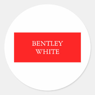 Sticker Rond Tendance Rouge Blanc Style Simple Simple Plaque Vo