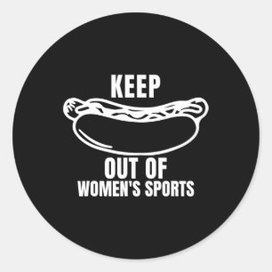 Sticker Rond Tenez les hot-dogs à l'écart des femmes Sports Tru