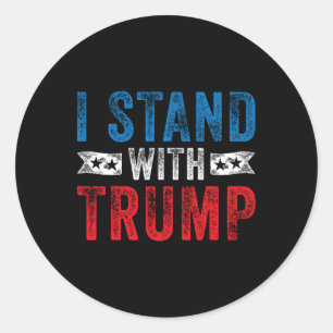 Sticker Rond Tenez-Vous Compte De L'Élection Trump 2020 Donald