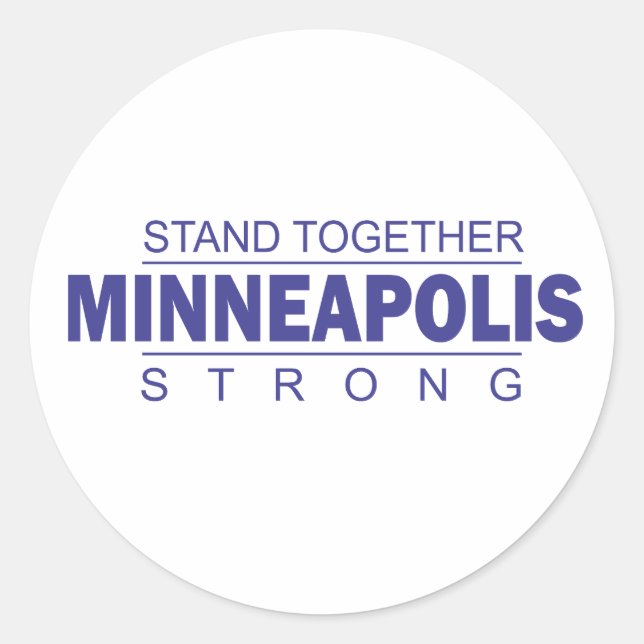 Sticker Rond Tenez-vous ensemble Minneapolis  (Devant)