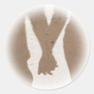 Sticker Rond Tenir les mains