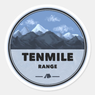 Sticker Rond Tenmile Range Colorado Camping