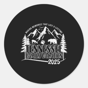 Sticker Rond Tennessee Family Vacation 2025 Faire des souvenirs