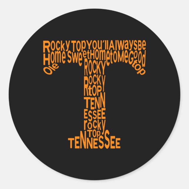 Sticker Rond Tennessee Home Sweet Home Tennessee Sport (Devant)