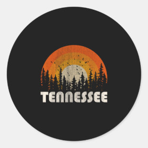 Sticker Rond Tennessee - nature drôle vintage randonnée 60s 70s