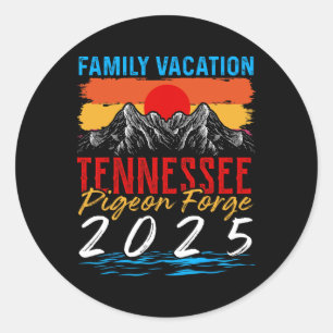 Sticker Rond Tennessee Smoky Mountains Famille Vacation 2025 Co