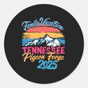 Sticker Rond Tennessee Smoky Mountains Famille Vacation 2025 Co