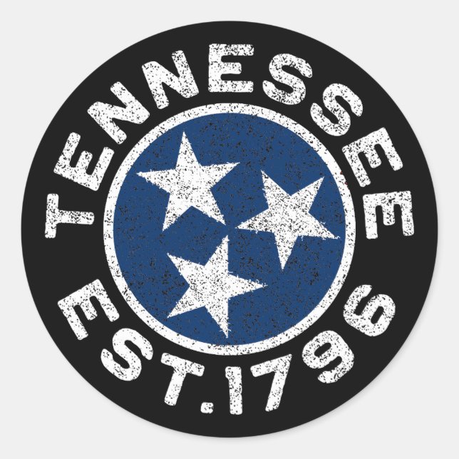Sticker Rond Tennessee vintage (Devant)