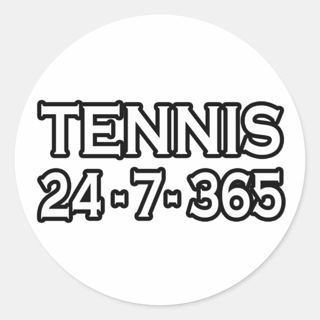 Sticker Rond Tennis 24-7-365 (Devant)