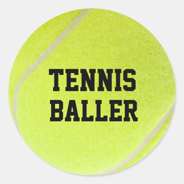 Sticker Rond Tennis Baller (Devant)