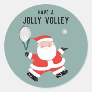 Sticker Rond Tennis Christmas Holiday