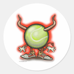 Sticker Rond Tennis Demon