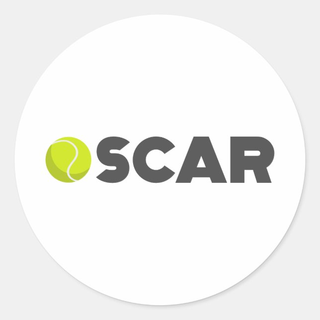 Sticker Rond Tennis d'Oscar (Devant)