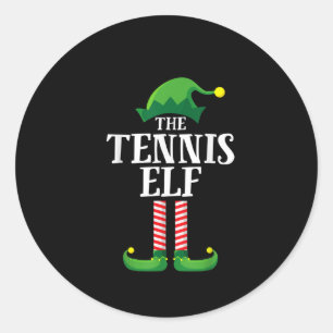 Sticker Rond Tennis Elf Correspondant Famille Groupe Noël