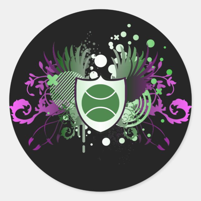 Sticker Rond tennis : hi-fi : (Devant)