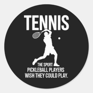 Sticker Rond Tennis le sport que les joueurs de pickleball aime