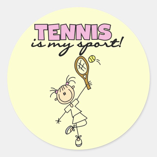 Sticker Rond Tennis My Sport Tshirts et cadeaux (Devant)