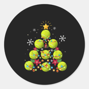 Sticker Rond tennis Noël cadeaux d'arbre