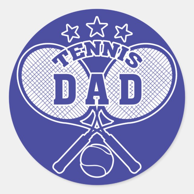 Sticker Rond Tennis Papa (Devant)