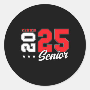 Sticker Rond Tennis Senior Night Tennis Senior 2025 Graduation