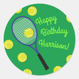 Sticker Rond Tennis Sports Anniversaire