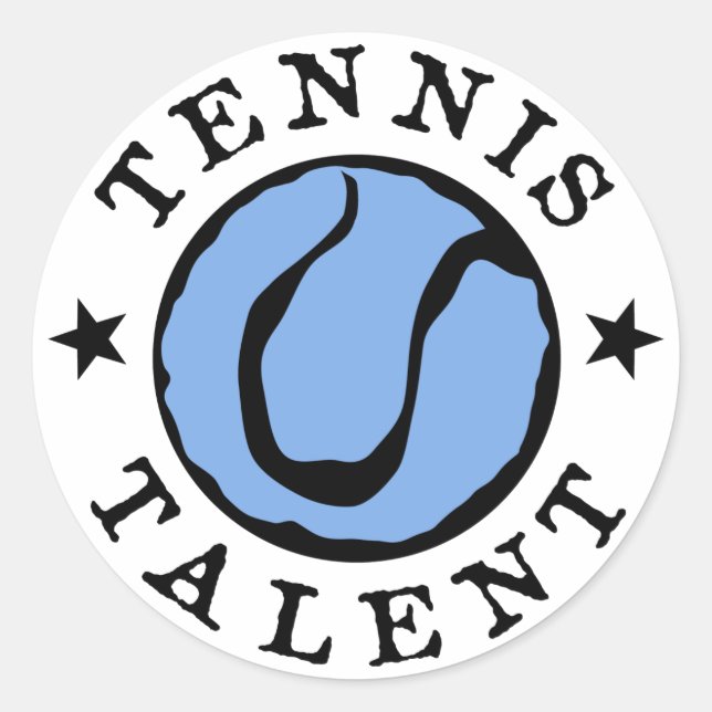 Sticker Rond Tennis Talent Blues (Devant)