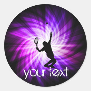 Sticker Rond Tennis violet cool