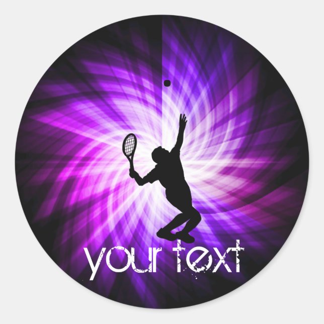 Sticker Rond Tennis violet cool (Devant)