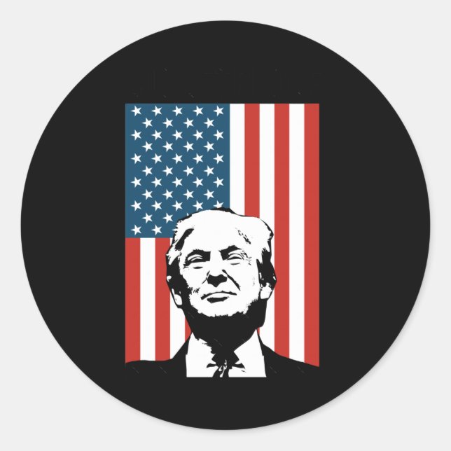 Sticker Rond Tentative de lancement de Trump 71324 Trump Sh (Devant)