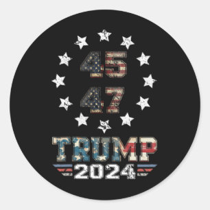 Sticker Rond Tentative d'inflation de Trump Trump 2025 Vous ave