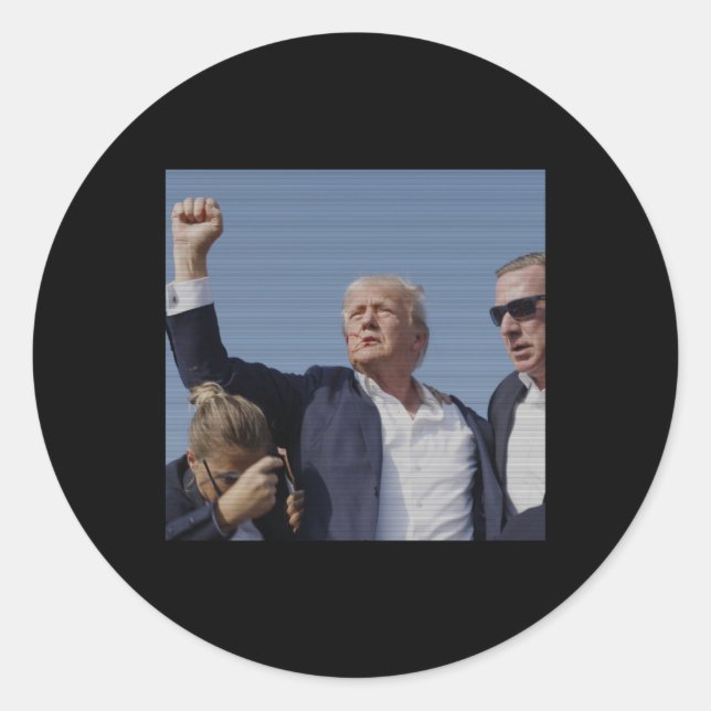 Sticker Rond Tentative d'initiation de Trump - Le rallye de Tru (Devant)
