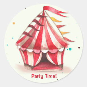 Sticker Rond Tente Big Top Circus