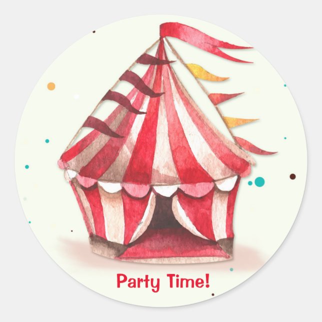 Sticker Rond Tente Big Top Circus (Devant)