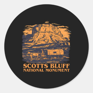 Sticker Rond Tenue de charrette à cheval du monument national d