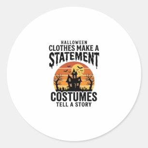 Sticker Rond Tenue de déguisement pour Halloween Chemise vintag