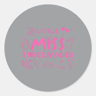 Sticker Rond Tenue de fille pour 3ème anniversaire de Little Mi