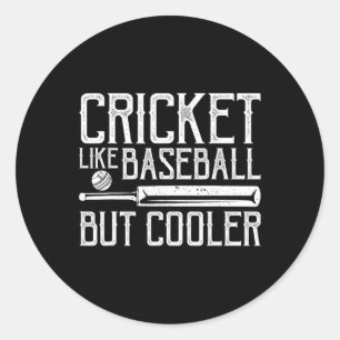 Sticker Rond Tenue de joueur de cricket Joueur de cricket de cr